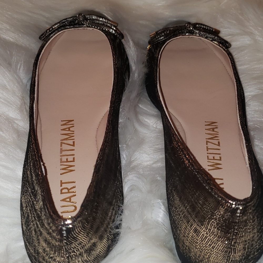 New Stuart Weitzman Gabby Chain-Link Leather Flat… - image 8